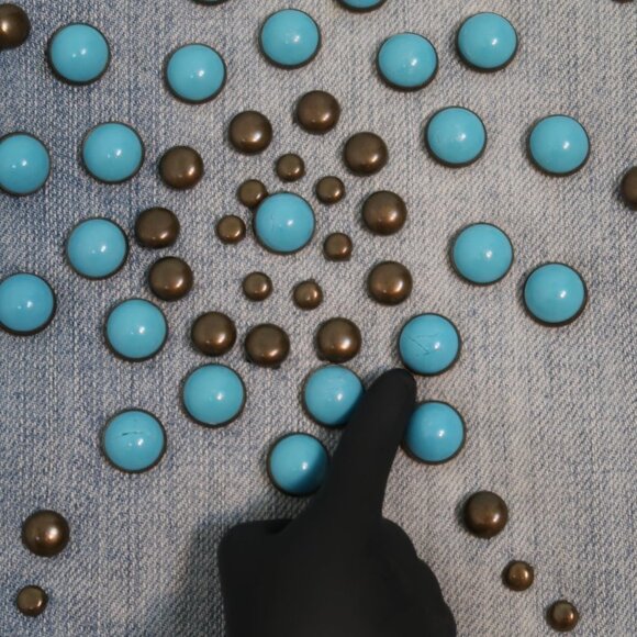 Vanilla Jeans With Turquoise Stones Size 11 - Picture 6 of 14
